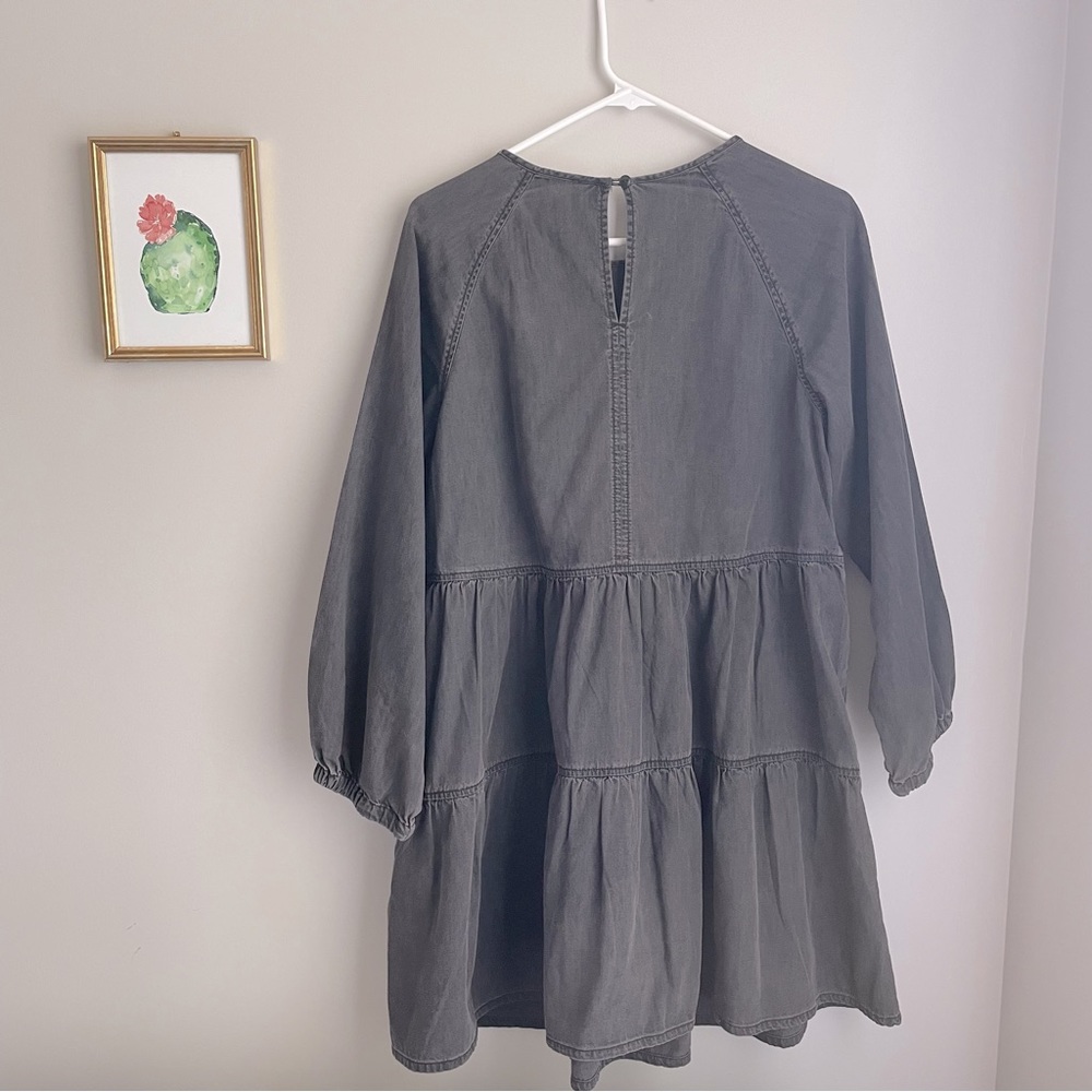 Madewell Denim Raglan-Sleeve Mini Dress in Lunar Wash - Picture 12 of 16